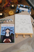Haunted Village: paint by numbers kit